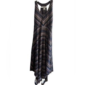 Women’s Prana Tiered Multicolor Striped Dress Size: Medium